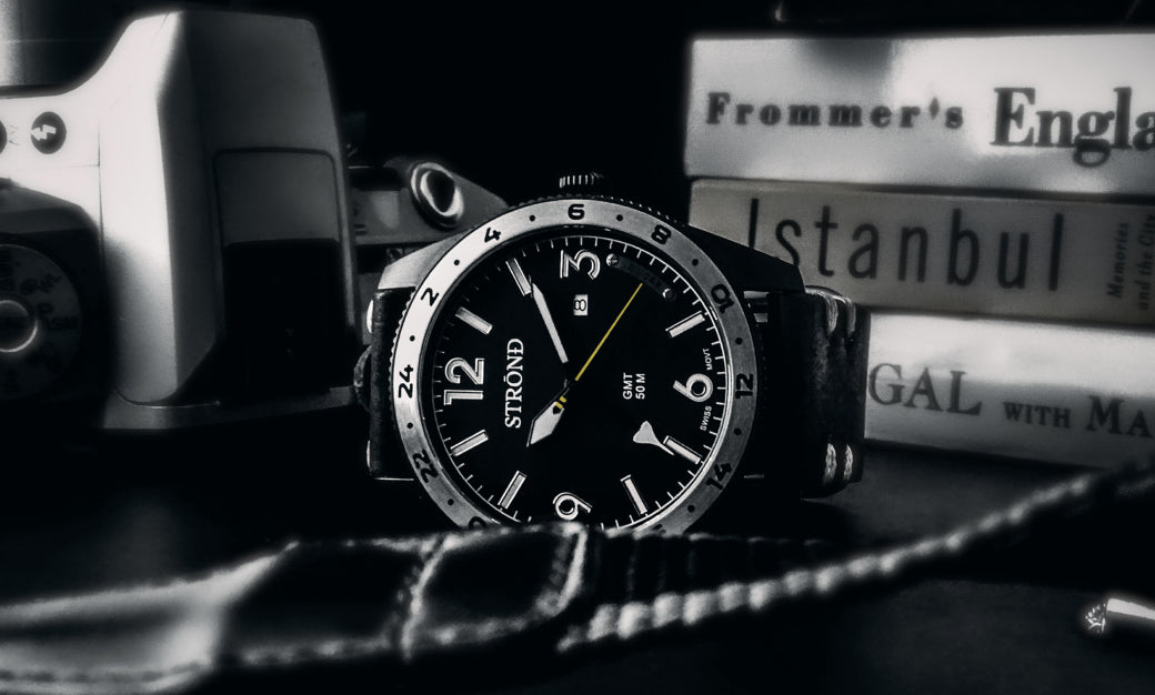 STROND SSC-101 24h GMT, All Black with Steel Bezel